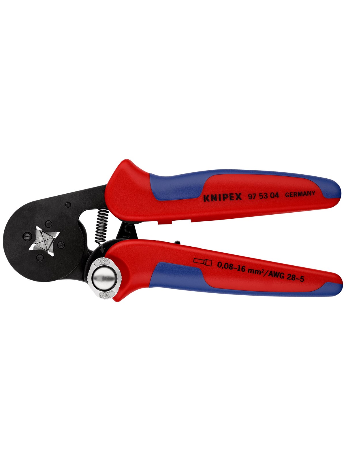 KNIPEX Selbsteinstellende Crimpzangen für Aderendhülsen, mit Seiteneinführung