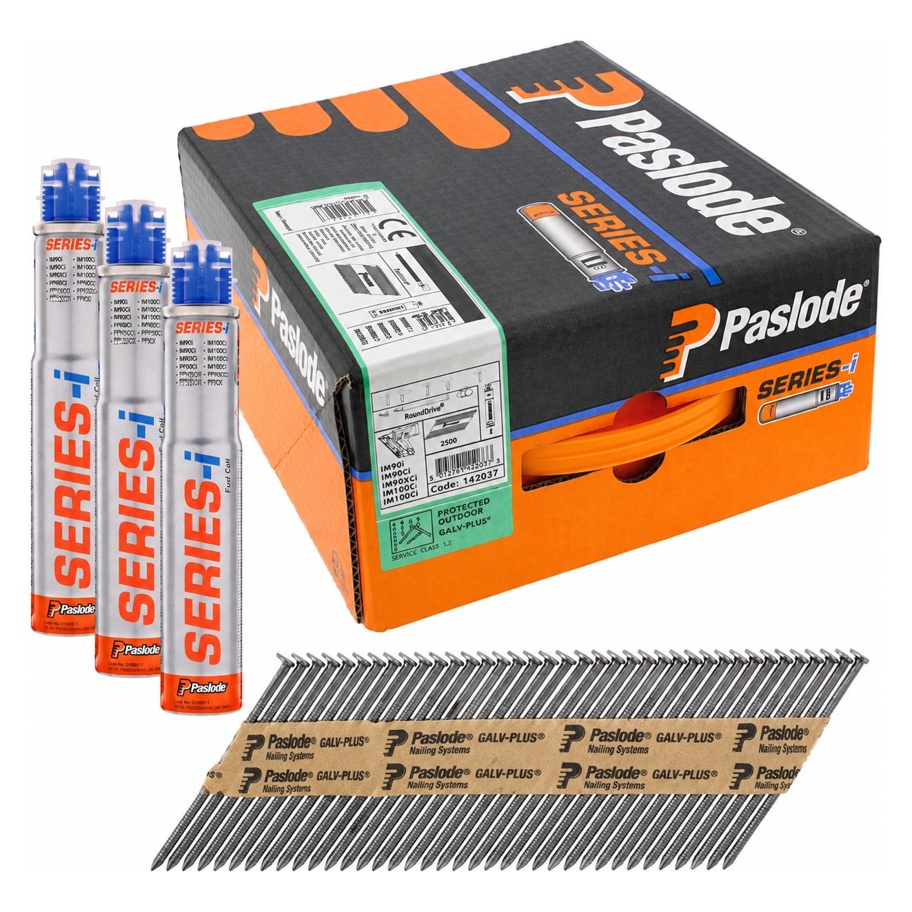Paslode 142005 / 141083 Stripspijker - RounDrive - 2.8x51mm - 34o (3300st) + Gaspatronen (142005)