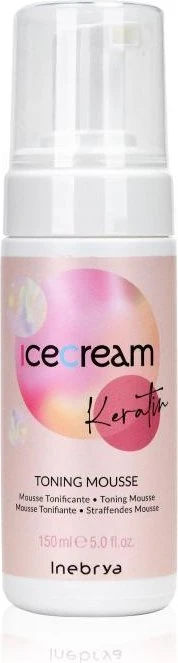 Inebrya Ice Cream Keratin Toning Mousse - Tonic foam with remineralizing effect - 175ml (175 ml) (8008277263182)