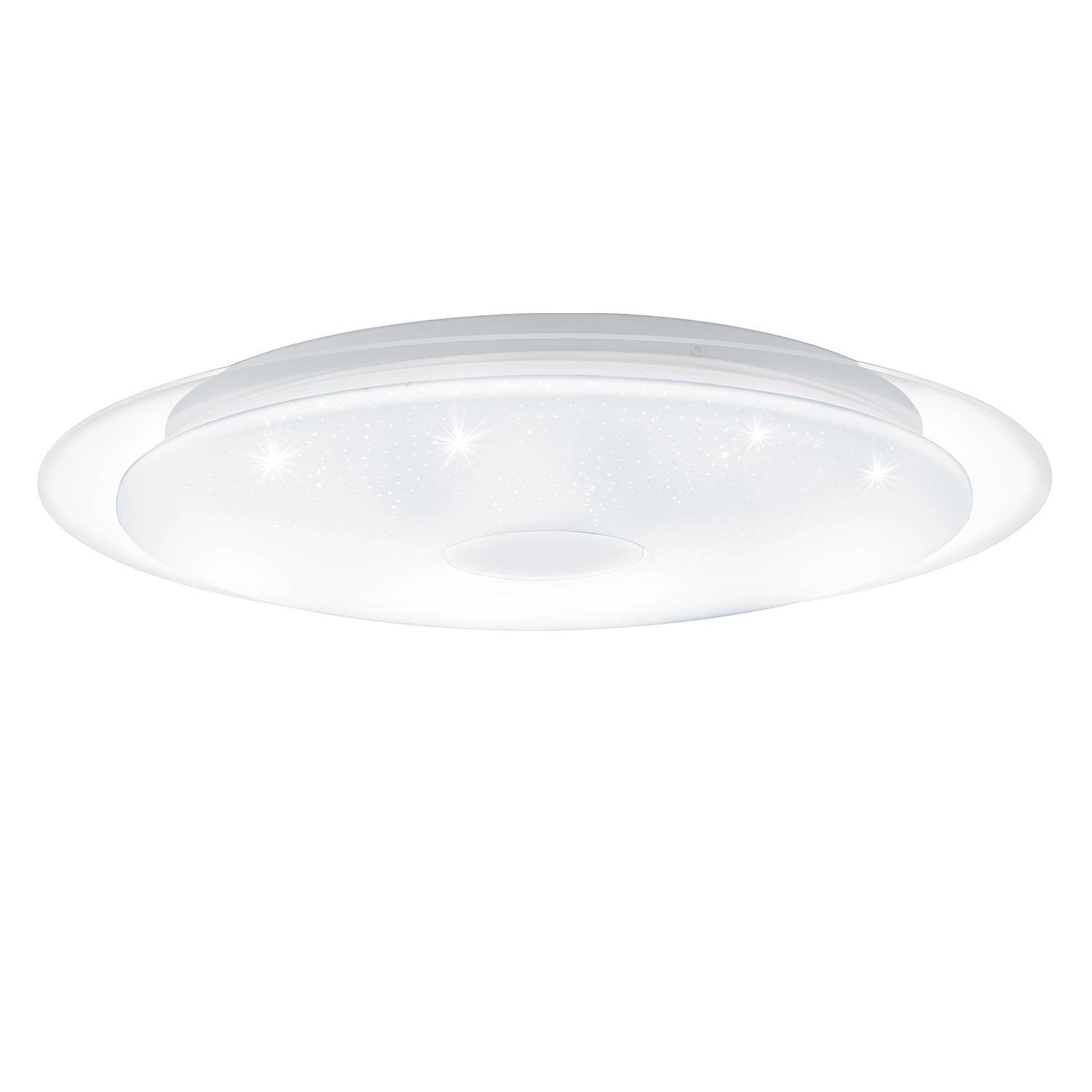 Eglo Lanciano LED plafondlamp, wit en transparant, Chroom, Ø 40 cm