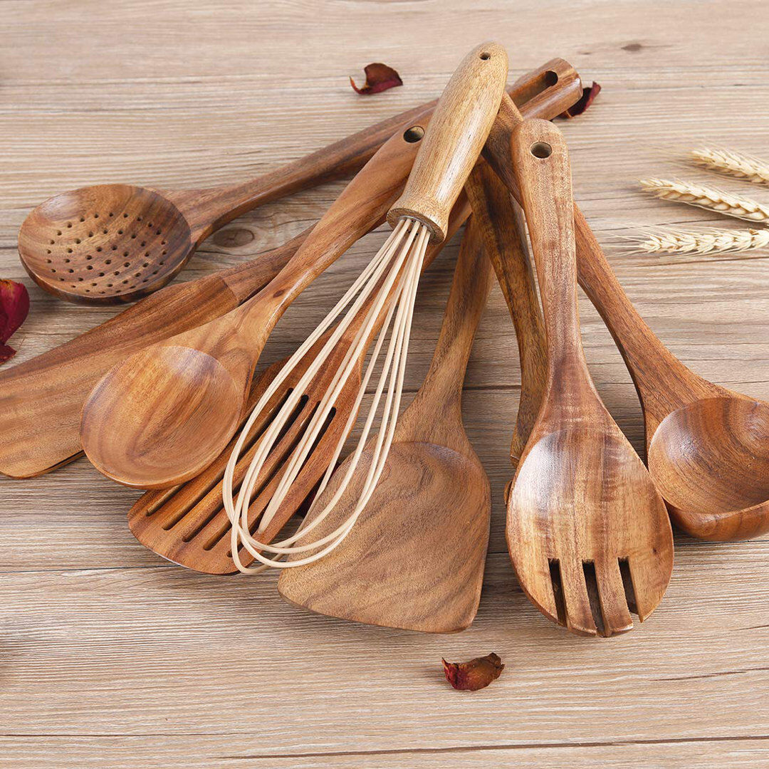 Union Rustic Campanelli 11 Utensil Set Brown