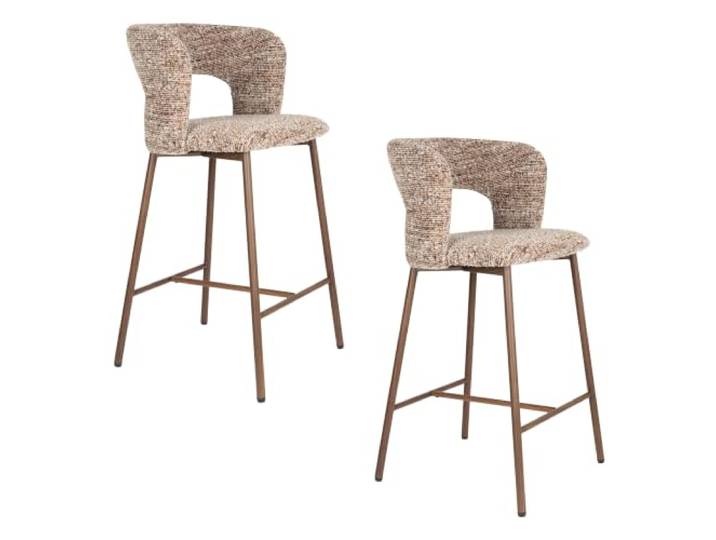 Housecraft living Chelsea Counter Hocker Braun - 2 er Set