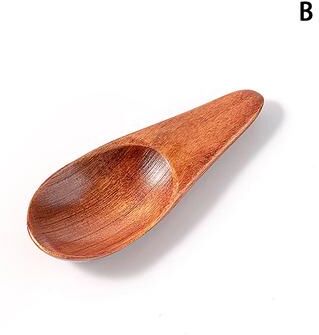 Modern Mode Marketplace Natural Wooden Mini Tea Spoon & Condiment Scoop Eco Friendly Coffee Sugar Spoon For Small Kitchen, Tea, Coffee & Spices brown