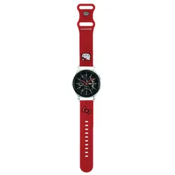 Hello Kitty Silicone Kitty Head - universell Armband für Smart- Uhr 22 mm (rot)