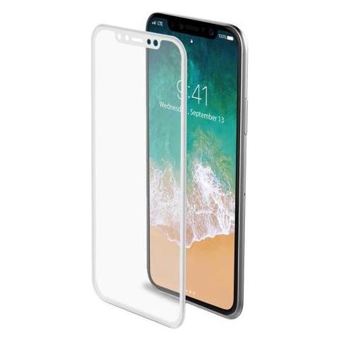 Celly 3D Glas Apple Transparente Displayschutzfolie 1 Stück (Apple iPhone X, Apple iPhone XS) (3DGLASS900WH)