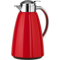 CAMPO Isolierkanne, 1 Liter rot/edelstahl, QUICK TIP Verschluss
