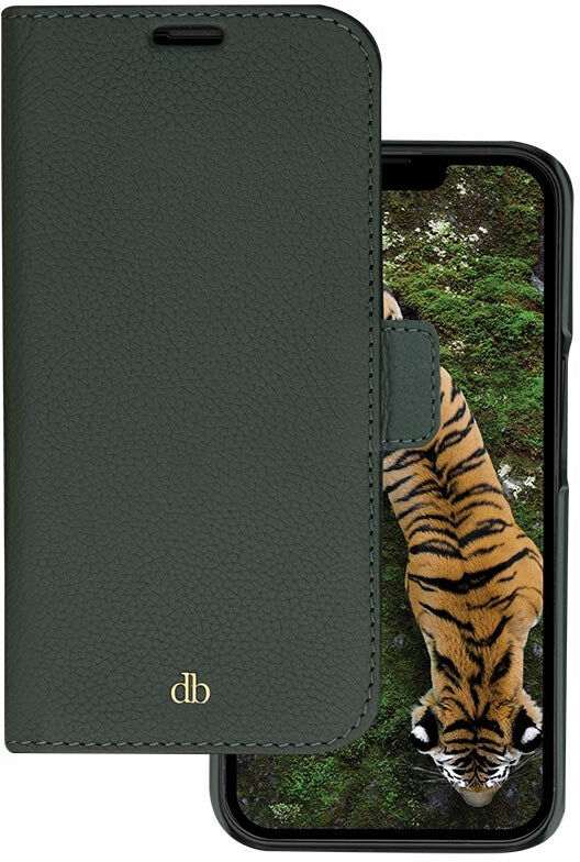 Dbramante1928 iPhone 14 Pro New York 2-i-en Læder Flipcover - Grøn