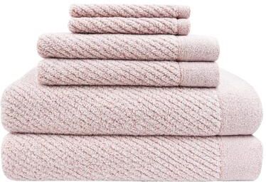 Farberware FBT-010-RS-7 Rose Smoke Cotton Yarn-Bath Towel - 6PC
