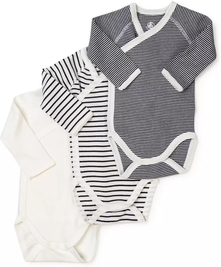 Petit Bateau - Body, langarm, Lot 54219, 12 Monate, Multicolor