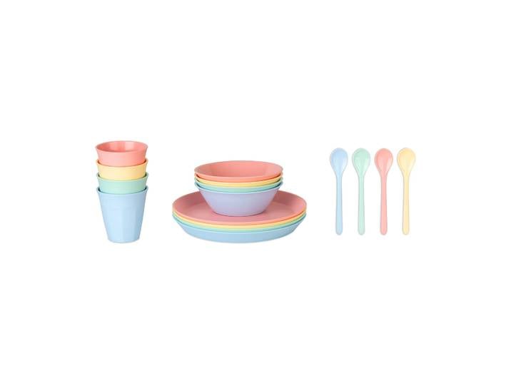 Koziol Set de vaisselle Nora Macarons, 16 pièces Multi