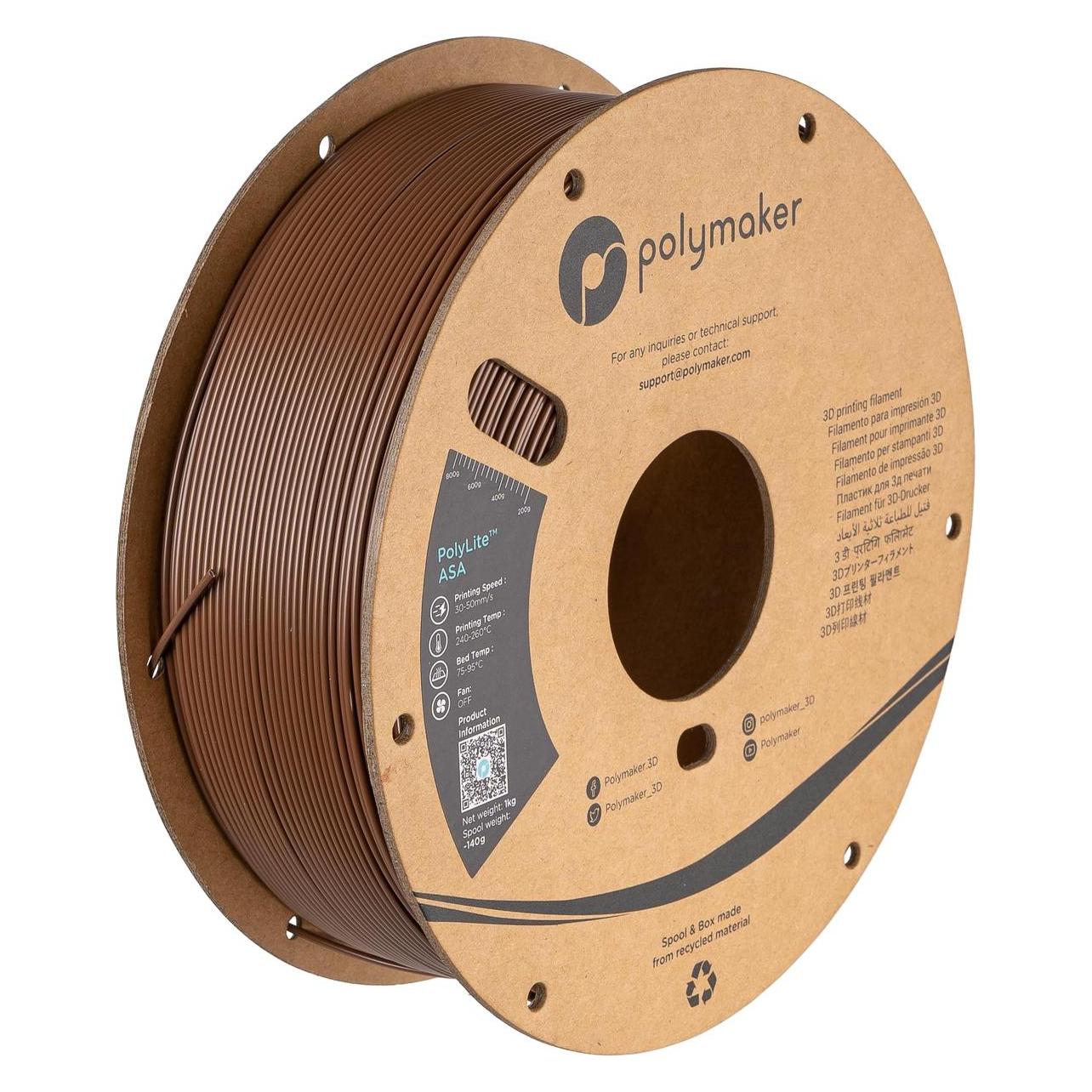 Polymaker PolyLite ASA Army Braun 1,75 mm 1000 g (ASA, 1000 g) (PF01032)