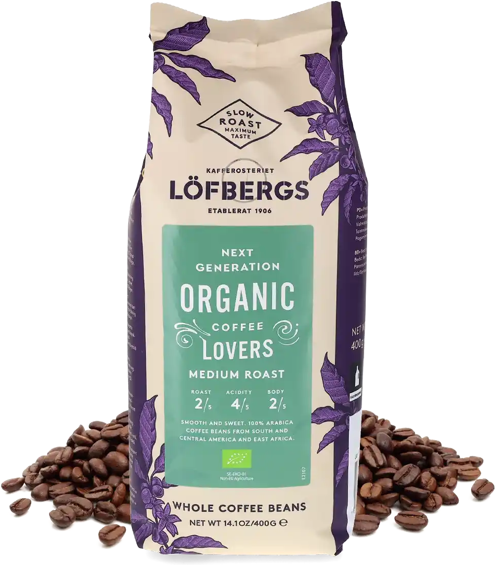 Löfbergs   Biologisch Medium Gebrand - 400 g koffiebonen