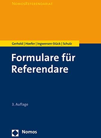 Sönke Gerhold - Formulare für Referendare (NomosReferendariat) - Preis vom 09.10.2026 07:28:09 h
