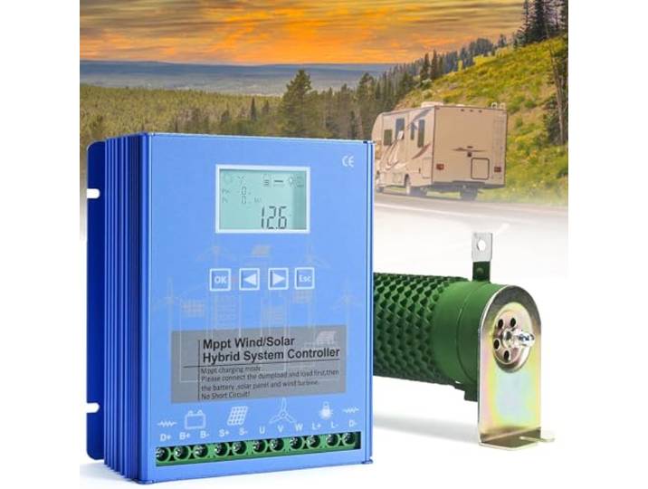 RoyceBee 20000W Wind Solar Hybrid Laderegler,12V/24V/48V Mppt Lade Boost Controller mit LCD Display, für Netzunabhängige Wind Solar Hybrid Systeme,12V