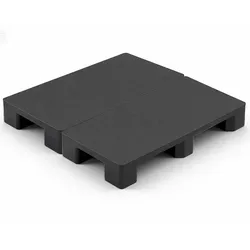VEVOR 2x Kunststoffpaletten 1000x500x136 mm, Universale Leichtpaletten mit 1000 kg Statischer Traglast, Geschlossene Industriepaletten mit 2-Wege-Einfahrt, Bodenpaletten für Lager Garage Supermarkt