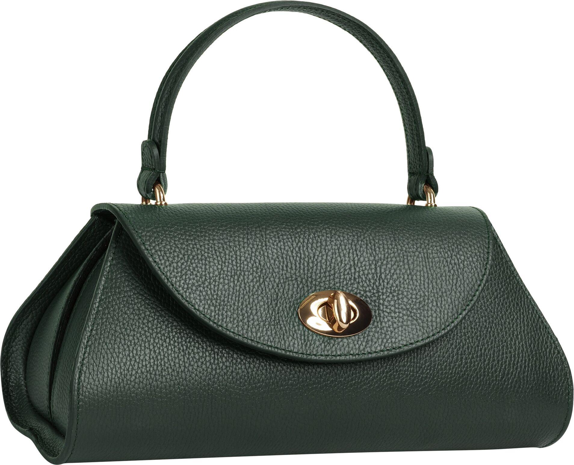 Henkeltasche FORTY "FORTY Damen LUNAVIVA echt Leder, Made in Italy", Damen, Gr. B/H/T: 32cm x 15cm x 14cm onesize, dunkelgrün, Leder, Taschen Henkeltasche, echt Leder, Made in Italy dunkelgrün B/H/T: 32cm x 15cm x 14cm onesize
