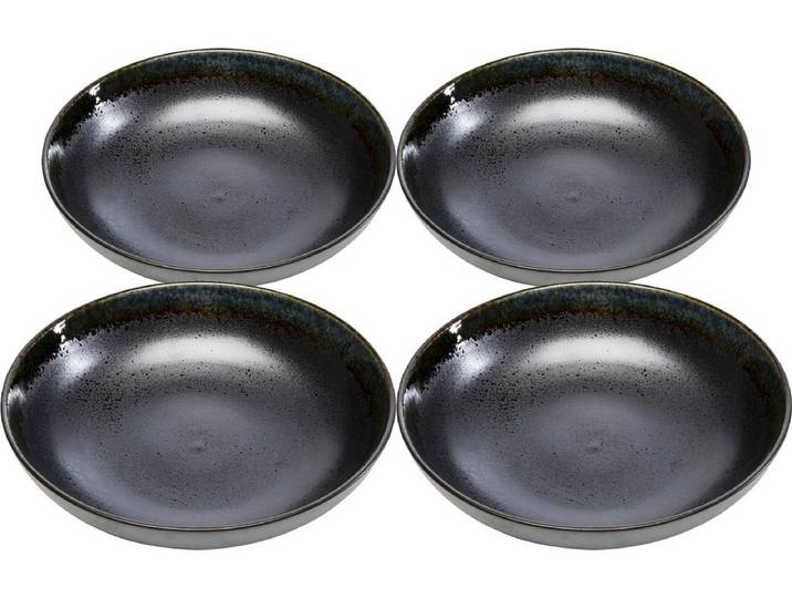Soepborden Kassandra zwart Ø23cm (4/set) Kare Design