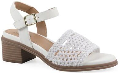 Women's Cortland Block Heel Sandal by Cliffs in White Smooth (Size 7 M)
