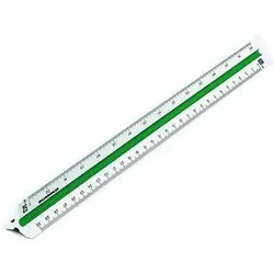 Rumold Dreikantmaßstab 150/6/30 Vermessung 6 30cm Kunststoff weiß