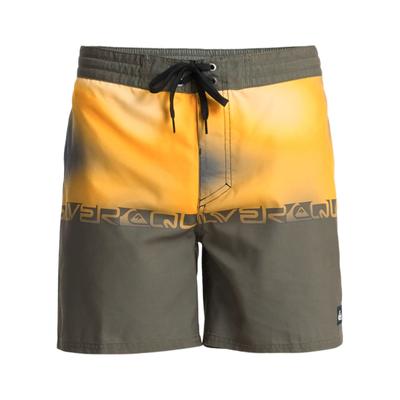 Boardshorts QUIKSILVER "Everyday 16", Herren, Gr. 36(XL), Normalgrößen, gelb (grape leaf wordblock), Obermaterial: 100% Polyester., Hosen