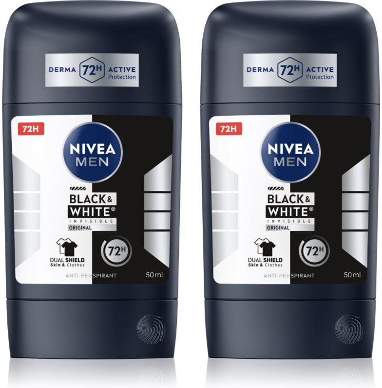 NIVEA MEN Black & White Invisible Original anti-transpirant solide conditionnement avantageux
