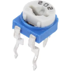 Trimmpotentiometer, 1-Drehung, liegend, 2kΩ, 100mW