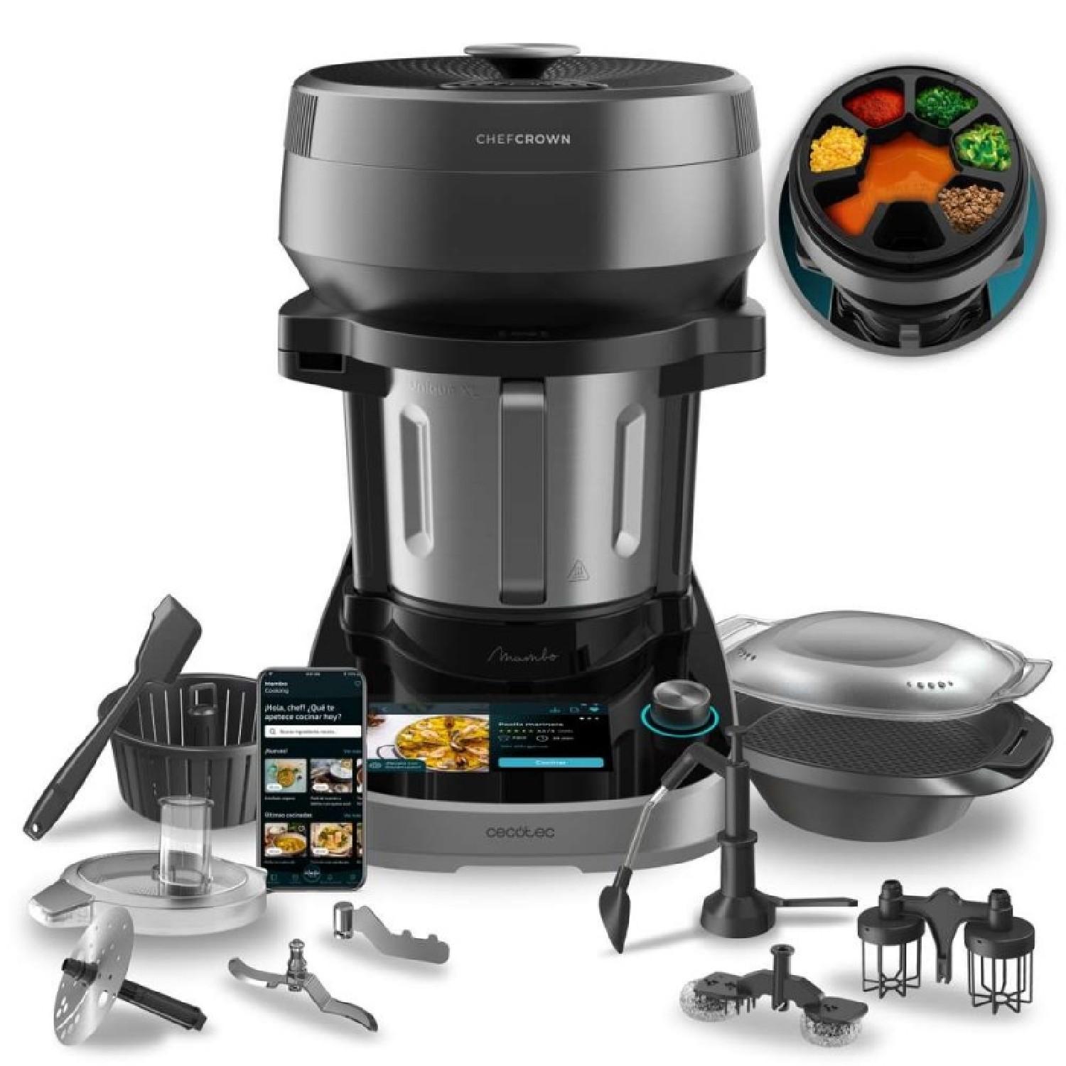 Cecotec Mambo CooKing Unique, 4,5 l, Kochen, Slow Cooking, Dampf, Stew, 17,8 cm (7"), Schwarz, Edelstahl, Edelstahl
