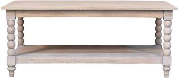 Artisan Furniture Solid Wood Ellsworth Spindle Coffee Table in Acid Wash , Brown