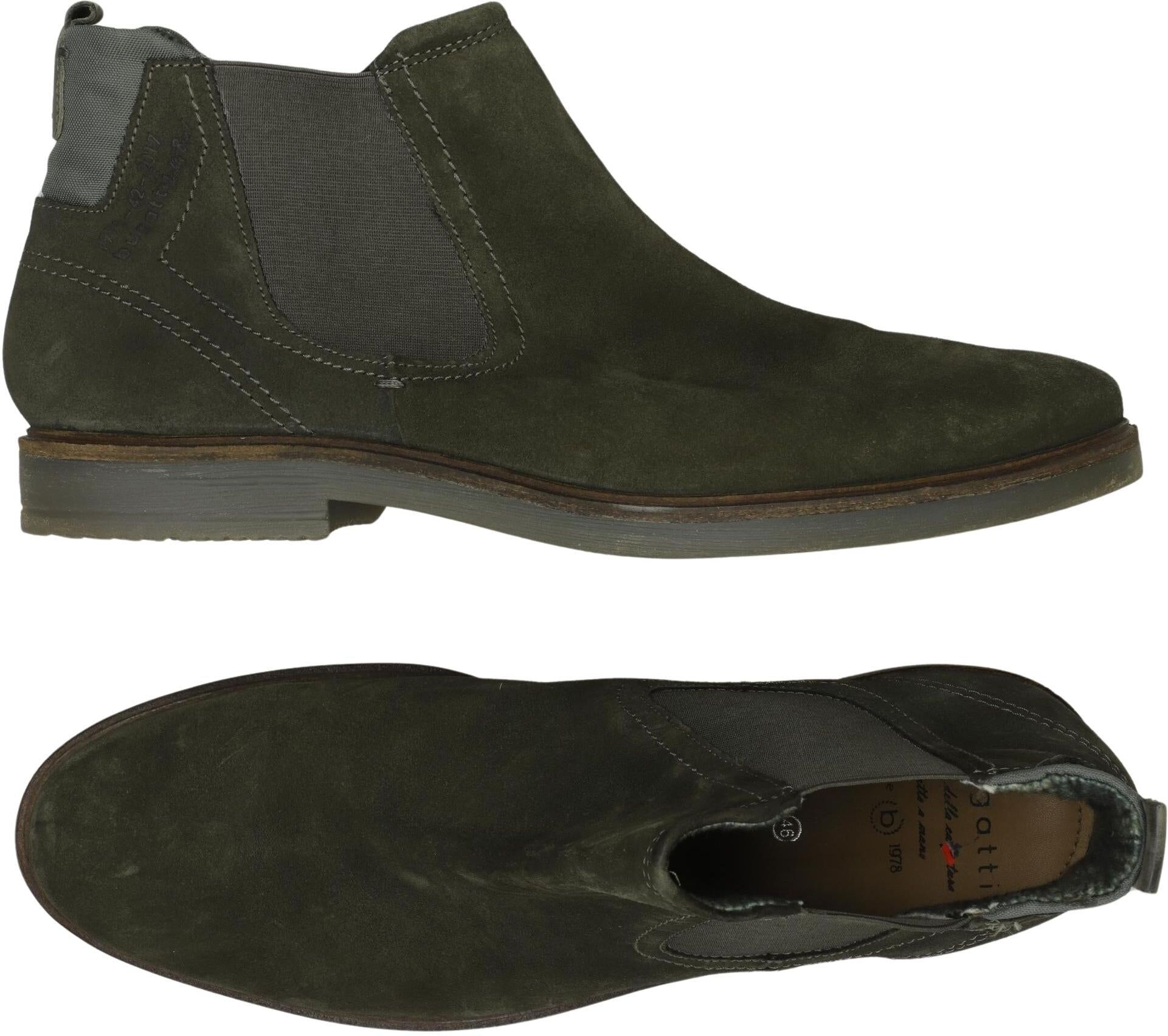 Bugatti Herren Stiefel, Grün, Gr. EU 46, Leder - Second Hand