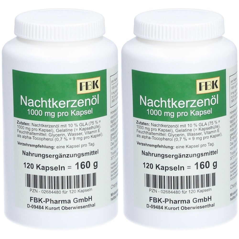 Nachtkerzenöl 1000 Kapseln 2x 2x120 St