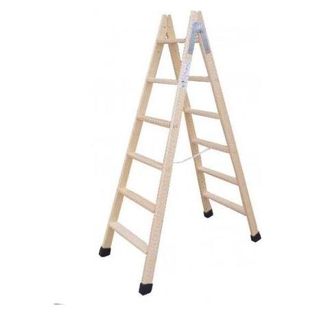 Climent Leiter aus Holz doppelt mit Taco (Regalleiter, 214 cm) (45310165)