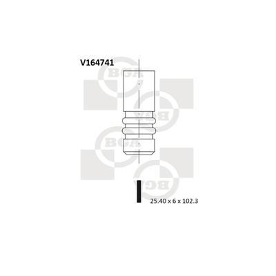 BGA Auslassventil V164741 für Chrysler Mercedes SMART