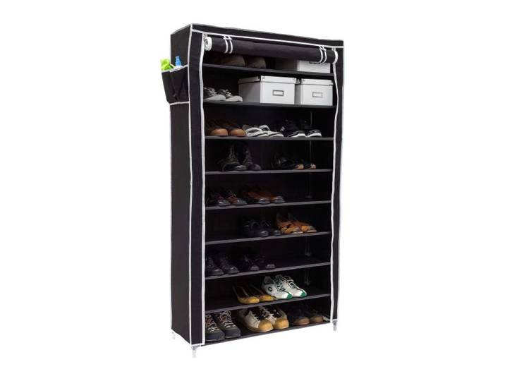 Relaxdays 2 x Schuhschrank VALENTIN hoch schwarz