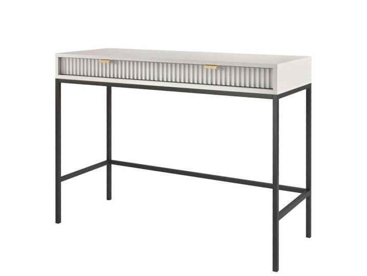 Komodee Schminktisch Nanaimo Toa1-2S Profilierte Fronten, Grau, Metall, 104x77x50 cm, Schlafzimmer, Schminktische
