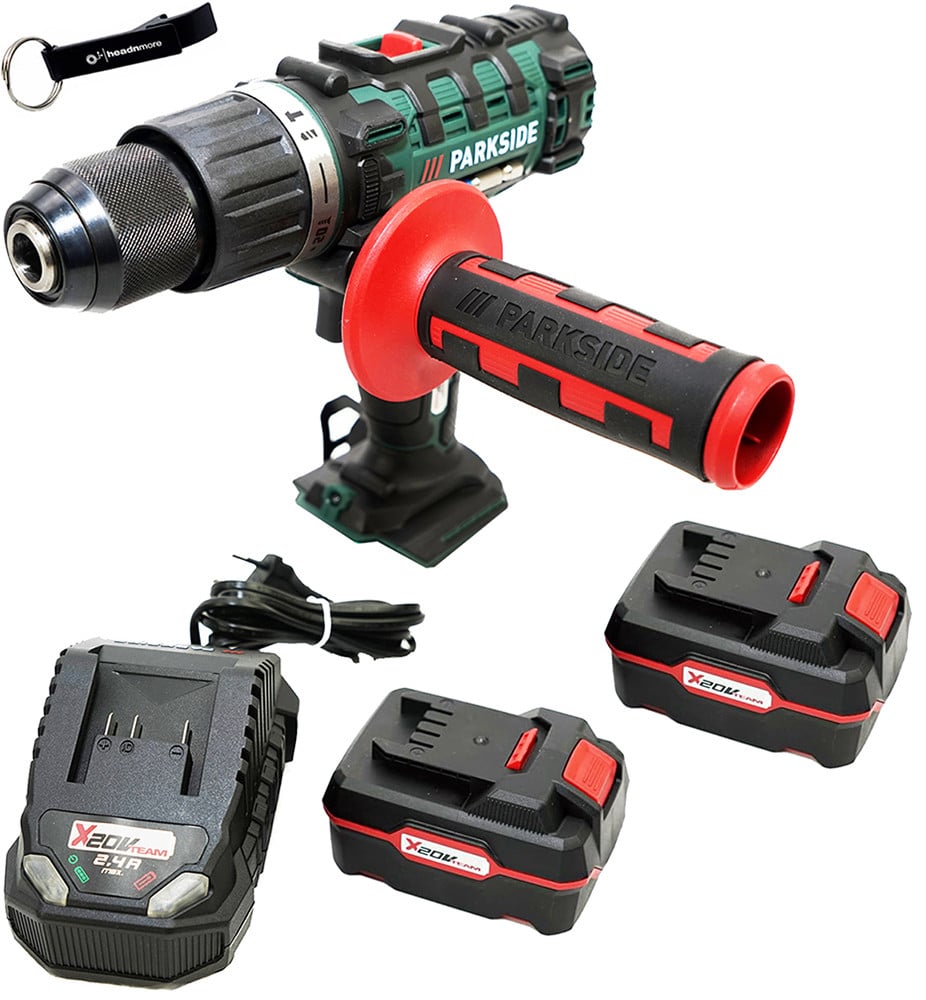 PARKSIDE 20V accu-klopboormachine PSBSA 20-Li inclusief 2 accu's van 4Ah en oplader van 2,4A