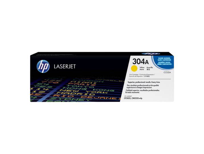 HP 304A Toner authentique CC532A - Jaune