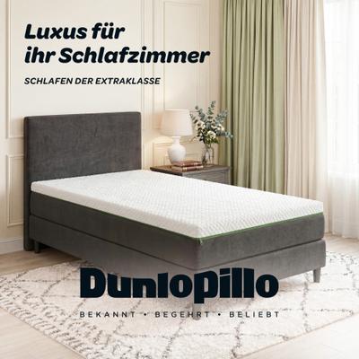 Topper DUNLOPILLO "Supreme, Premium Kaltschaumtopper, 90x200 & 140x200 cm", weiß, B:100cm H:7cm L:200cm, Kaltschaum, Topper, Ideal für Personen mit Neigung zu nächtlichem Schwitzen