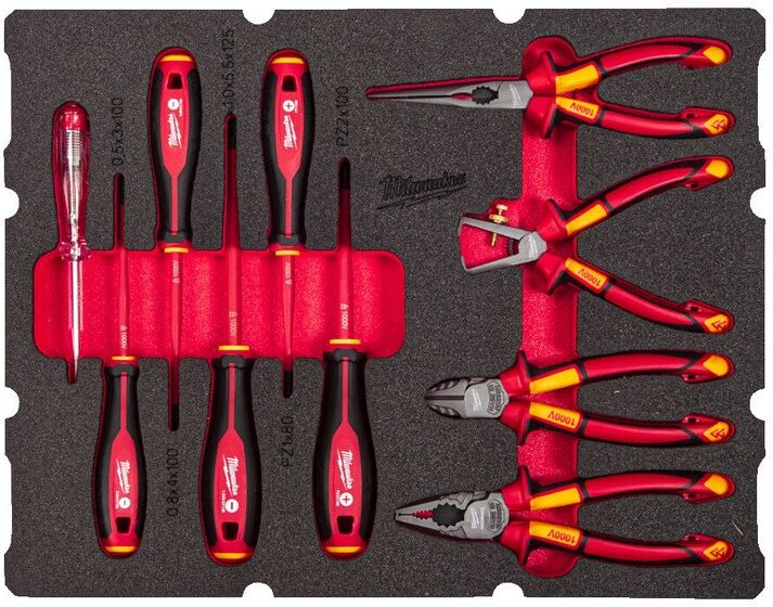 Milwaukee 4932493637 10pc Packout Drawer Insulated Electrician Foam Insert Set