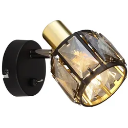 Globo 54357-1B Indiana Strahler Metall Schwarz Matt, 1X E14