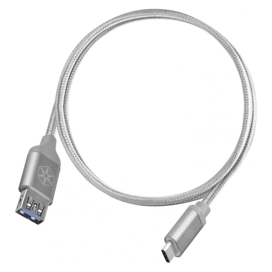 Silverstone USB-A - USB-C cable, 0.5 m, silver (52034) (0.50 m) (SST-CPU05S-500)