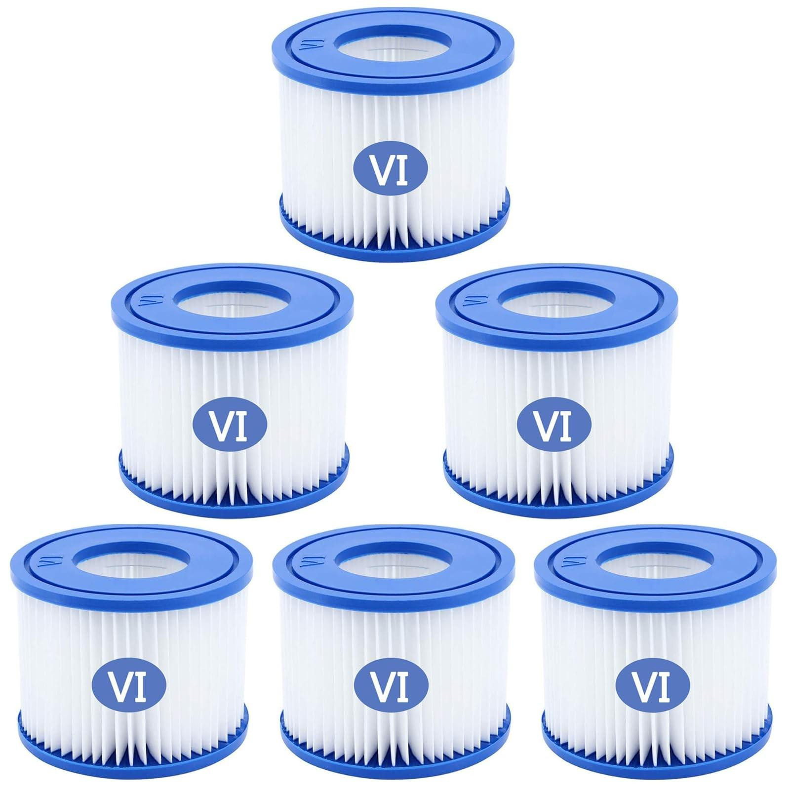 Set van 6 Filtercartridges voor Zwembaden Type VI
