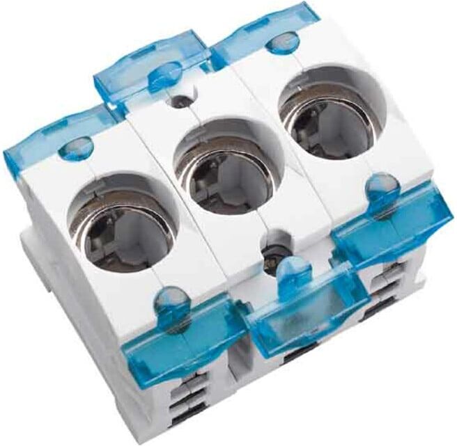 Wöhner Support de fusible encastrable D0 E18/63A/400V, 3 pôles 31306 (0644628)