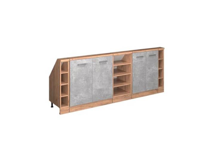 Vicco Küchenschrank für Dachschrägen R-Line, Beton, 210 cm