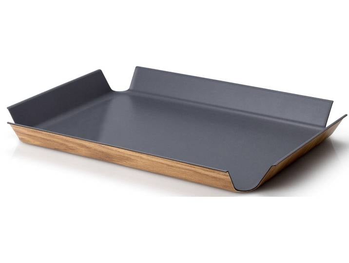 Tablett CONTINENTA, grau, B:29,5cm L:41cm, Holzwerkstoff, Tabletts, Tablett
