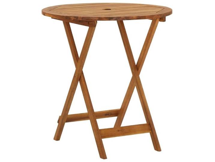 Table de réception traiteur pliante - OVONNI - 70 cm - Bois d'acacia massif - Résistante aux intempéries