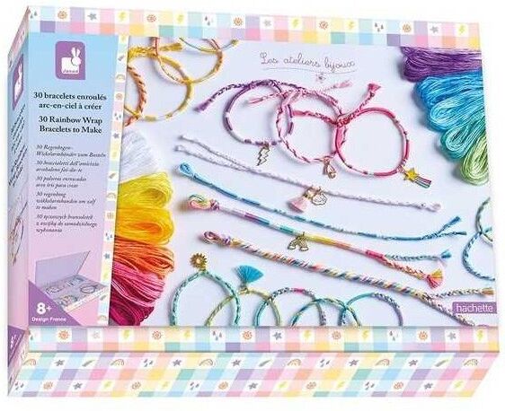 Les ateliers bijoux : 30 Bracelets Enroulés Arc-En-Ciel - Janod