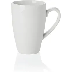 24x Becher Tasse, 450 ml, weiß, Porzellan, Kaffeetasse Konische Form