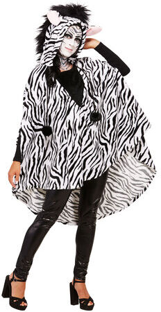 buttinette Zebra-Poncho, unisex