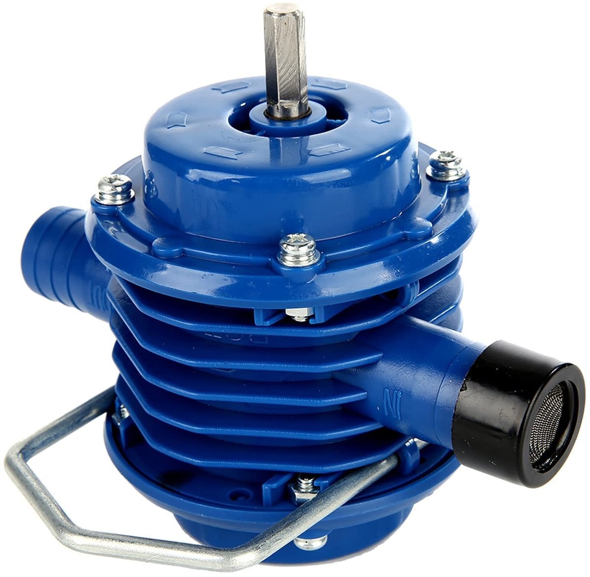 OmGoods Dailygoody J137 Handmatige Elektrische Boorpomp - Blauw - Compacte Zelfaanzuigende Waterpomp voor Huis en Tuin