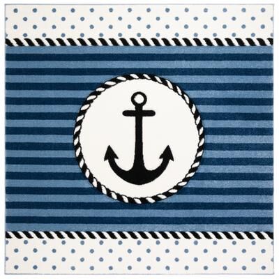 SAFAVIEH Carousel Kids Aftina Nautical Anchor Rug